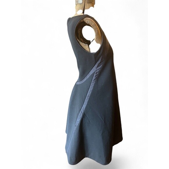 Zac Posen Black Wool & Silk Cocktail Dress Size 6 – Italian Fabric, Silk Lining - Picture 4 of 16